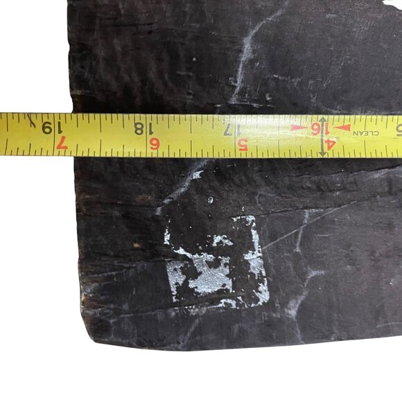 African Tribal Wood Carving Wall Art With Intricate Orange Black Design   5 1/2 - Picture 5 of 10